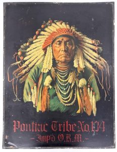 Prince Albert Tobacco Chief Joseph Nez Perce Tin Litho Advertising Sign