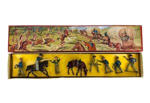 Johillco Set Cowboys Mounted Made In England