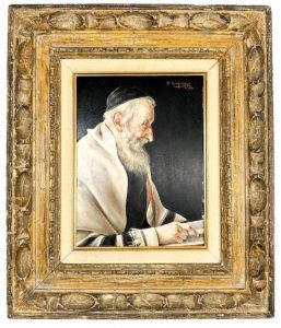 Lot 56 Otto Eichinger (1922-2004) Oil on Canvas, Rabbi