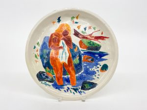 vintage studio ceramic plate