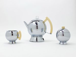 modern coffee tea pot chrome