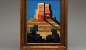 conrad buff oil on canvas mesa from estate sale