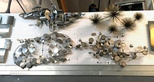 mid century wall sculpture