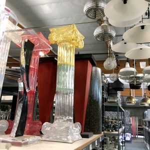 lucite greek columns