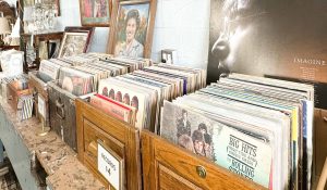 Records for sale at an estate close out sale