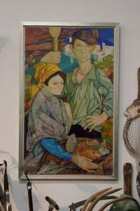 Gabriel Portoles Painting in Hughes Estate Sale Showroom